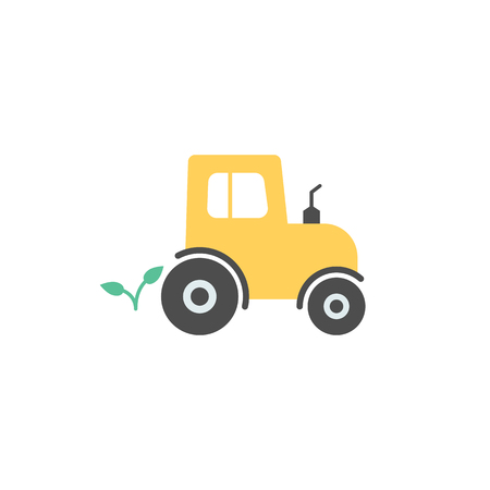 Tractor vector iconのイラスト素材