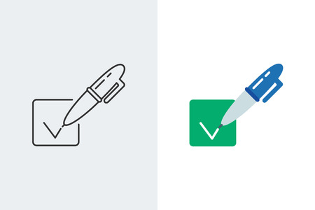 Check, tick vector iconのイラスト素材