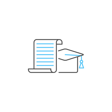 Graduate, diploma vector iconのイラスト素材