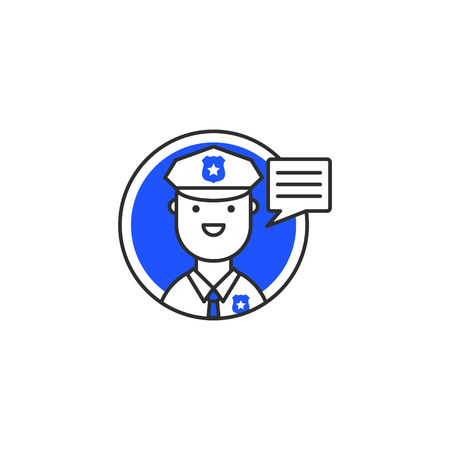 Police officer vector iconのイラスト素材