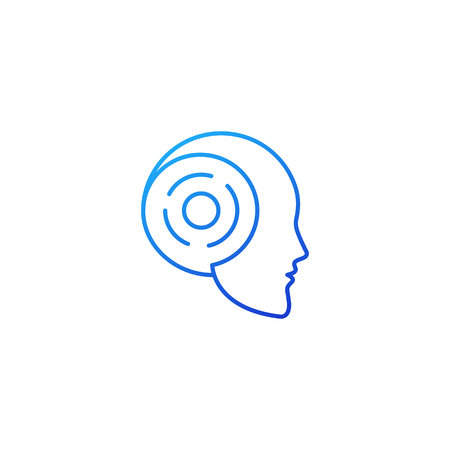 Artificial intelligence vector iconのイラスト素材