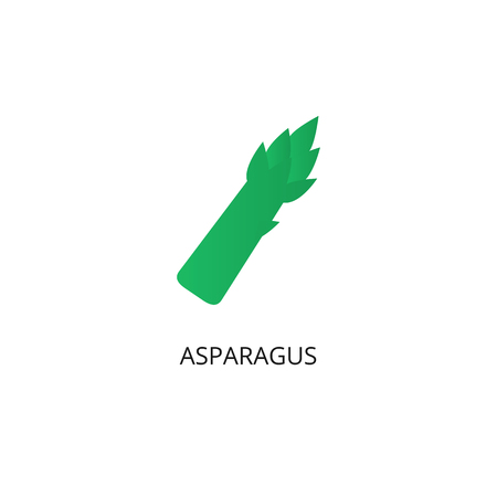 Asparagus vegetable flat vector iconのイラスト素材
