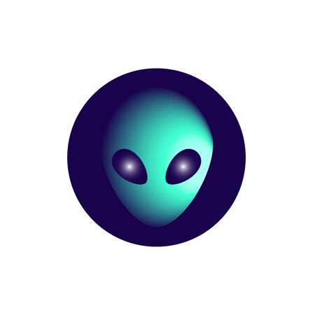 Alien flat style icon