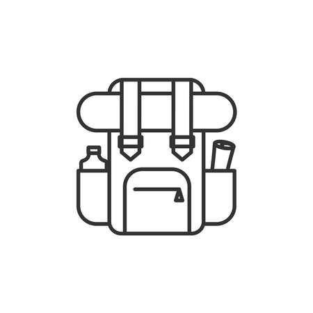 Backpack icon vector line styleのイラスト素材