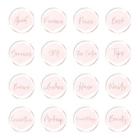Beauty social media highlight coverのイラスト素材