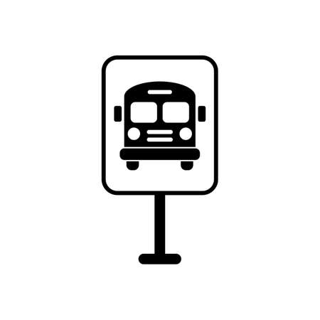 Bus stop icon school bus symbolのイラスト素材
