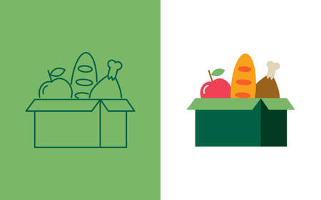 Food donation icon designのイラスト素材