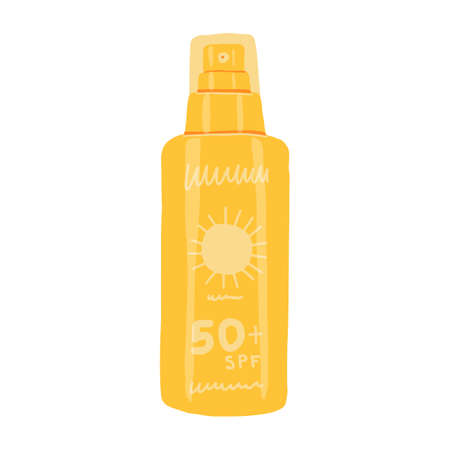 Sunblock 50 spf illustration, skin care product