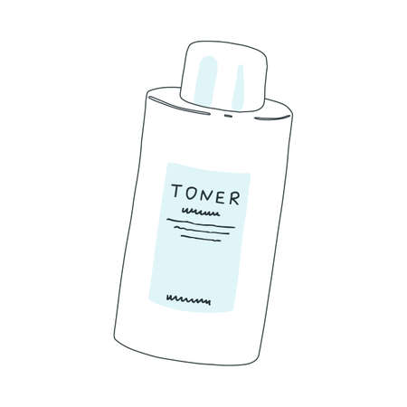 Toner illustration, skin care productのイラスト素材