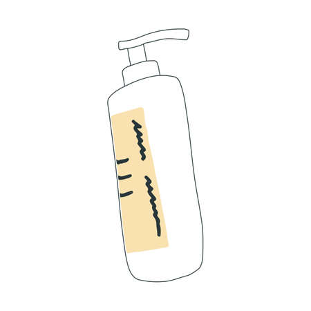 Cleansing oil illustration, skin care productのイラスト素材