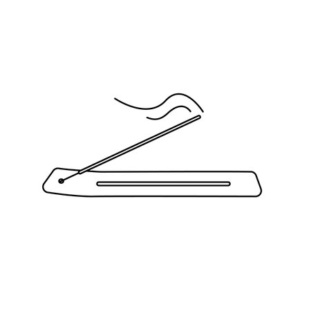 Incense sticks icon, vector editable strokeのイラスト素材