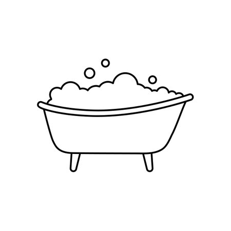 Bubble bath icon vector editable strokeのイラスト素材
