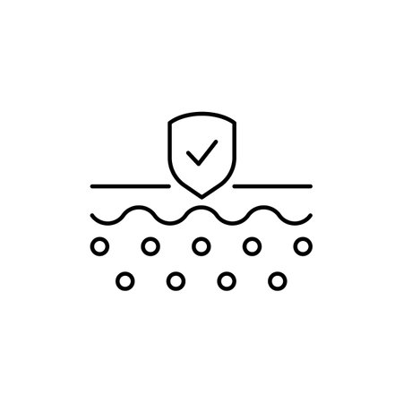 Skin protection icon editable strokeのイラスト素材