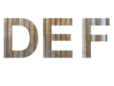 alphabet in bamboo textureの写真素材