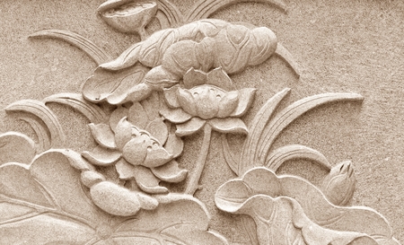 stone lotusの写真素材