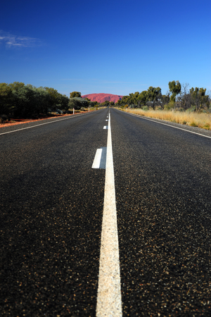 Road to Red rock of Alice Spring, Yularaのeditorial素材