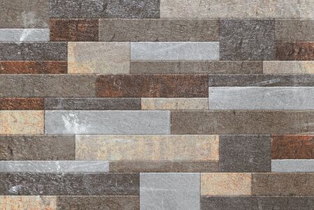 Metal vintage decor bricks wall background texture.