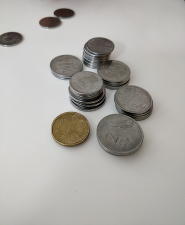 Indian Rupee Coinsの写真素材