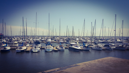 shipping dock for touristsの写真素材