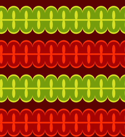 Seamless pattern with abstract lines and leafsのイラスト素材