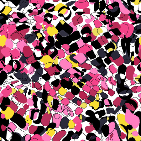 Seamless pink pattern with abstract shapesのイラスト素材