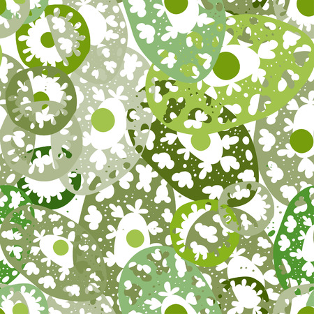 Monochromatic green patternのイラスト素材