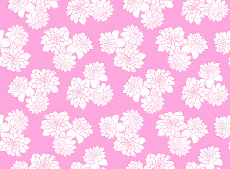 Seamless floral pattern with dahliasのイラスト素材