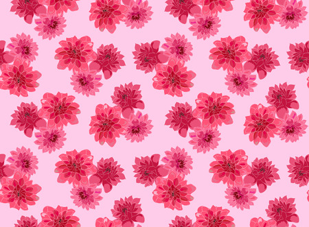 Seamless floral pattern with dahliasのイラスト素材