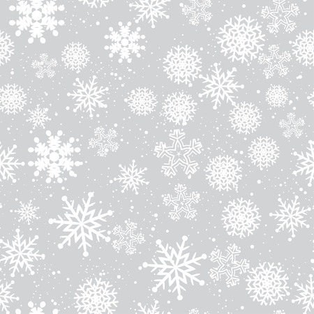 Seamless winter background with snowflakesのイラスト素材