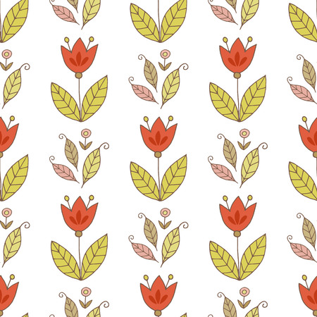 Vintage seamless pattern with flowersのイラスト素材