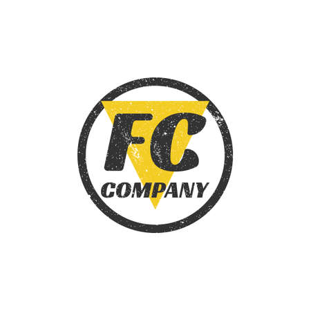 Initial and Monogram FC Flight Wings logo applied for Flight and aviation Logo Design Inspiration.のイラスト素材