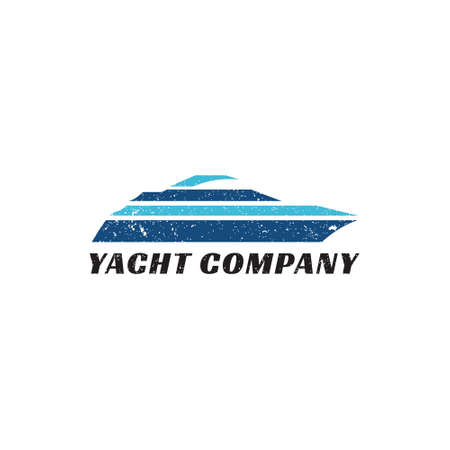 Abstract Shioulette Ship Logo applied for Yacht Company logo design.のイラスト素材