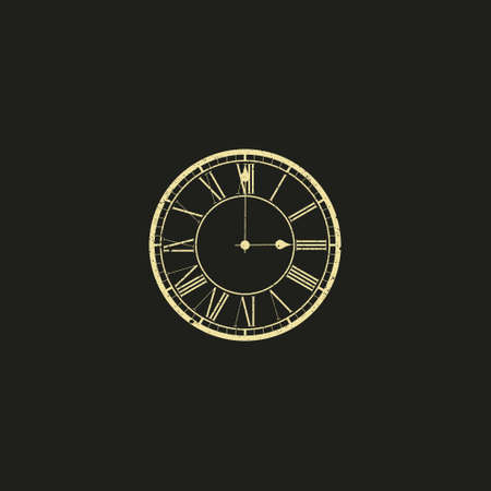 Vintage Old Clock Logo applied for company logo design inspiration.のイラスト素材