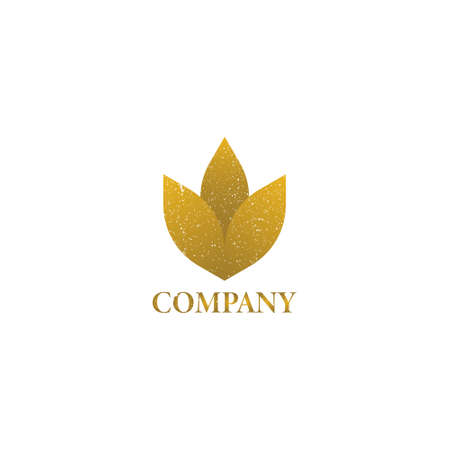 Golden Lotus Logo applied for Beauty and Spa Company Logo.のイラスト素材