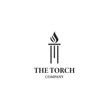Simple torch logo applied to the sports industry.のイラスト素材