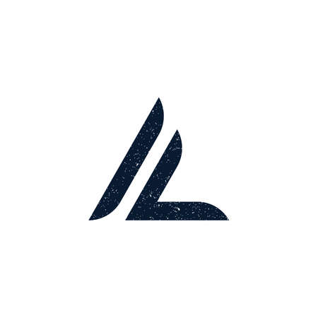 abstract initial letter AC logo in dark blue color isolated in white background applied for real estate construction company logo also suitable for the brands or companiesのイラスト素材