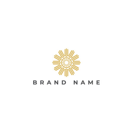 Abstract spiral golden shape for business and accounting logo isolated on a white backgroundのイラスト素材