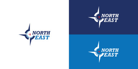 Vintage North East Logo applied for company logo design inspiration. North East Arrow Path Direction, Ways to Success in This World logo designのイラスト素材