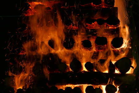 Big torch Abbadia San Salvatoreの写真素材