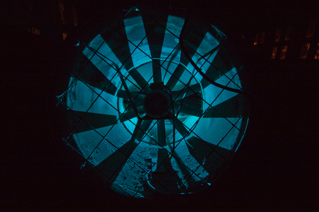 Night factory light paintingの写真素材