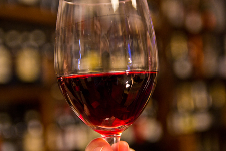 glass of red wineの写真素材