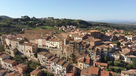 Chianciano terme drone panoramaの写真素材