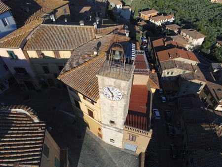 Chianciano terme drone panoramaのeditorial素材