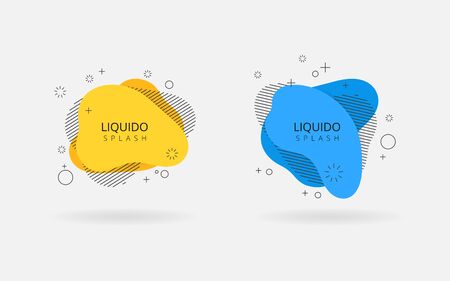 flat geometric shapes background vector downloadのイラスト素材