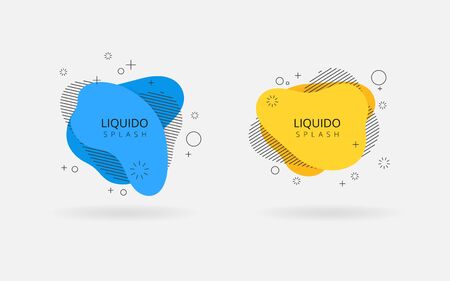 flat geometric shapes background vector downloadのイラスト素材