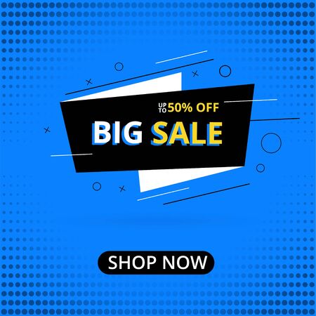 Special offer final sale banner with on yellow abstract background, up to 50% off. Vector illustrationのイラスト素材