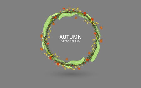 decorative autumn leaves vector image, autumn leaves background imagesのイラスト素材