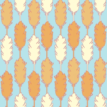 Feather vector seamless pattern.のイラスト素材