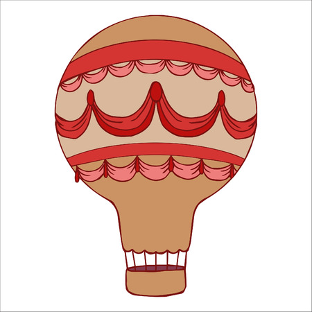 Aerostat isolated vector illustration.のイラスト素材