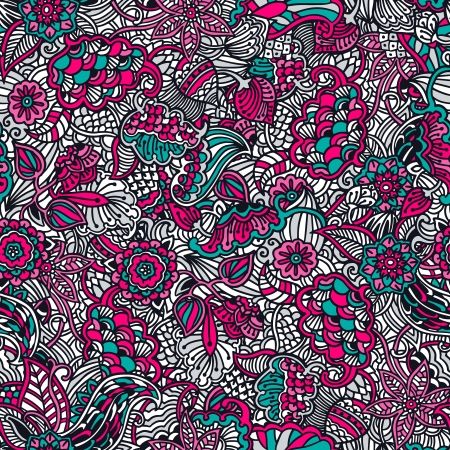 Floral seamless vector pattern.のイラスト素材